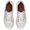 CLARKS WOMENS ZIP LACE COMFORT SHOE - WHITE LEATHER